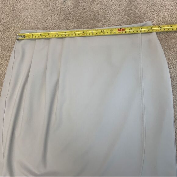 BANANA republic light gray pleated wrap front pencil skirt Sz 6 NWOT - Picture 9 of 12